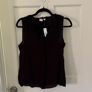 GAP Elegant Black Sleeveless Blouse